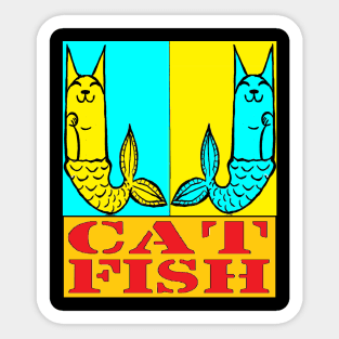 cat,fish,catfish,graffiti,kittensby LowEndGraphics Sticker